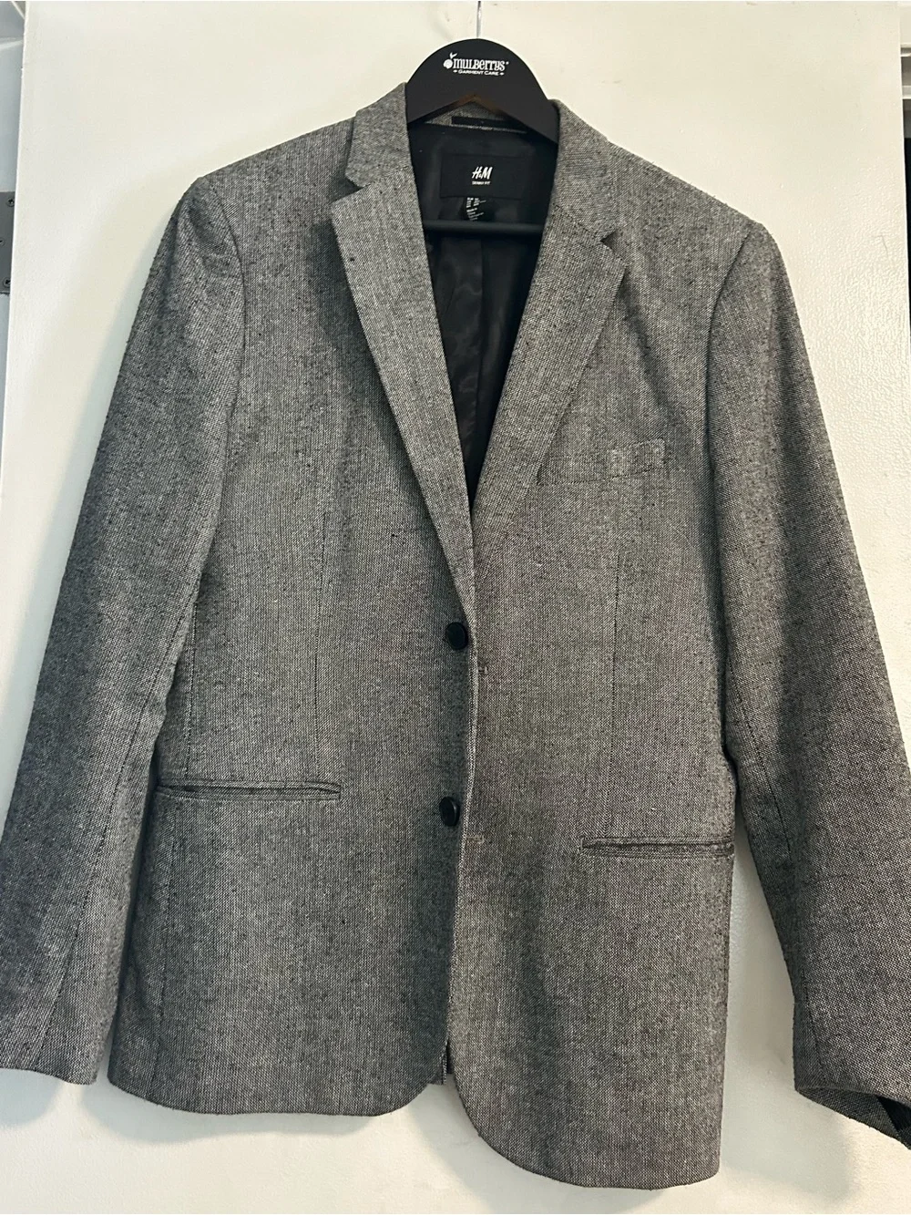 H&M Men's Heather Gray Two-Button Sport Coat